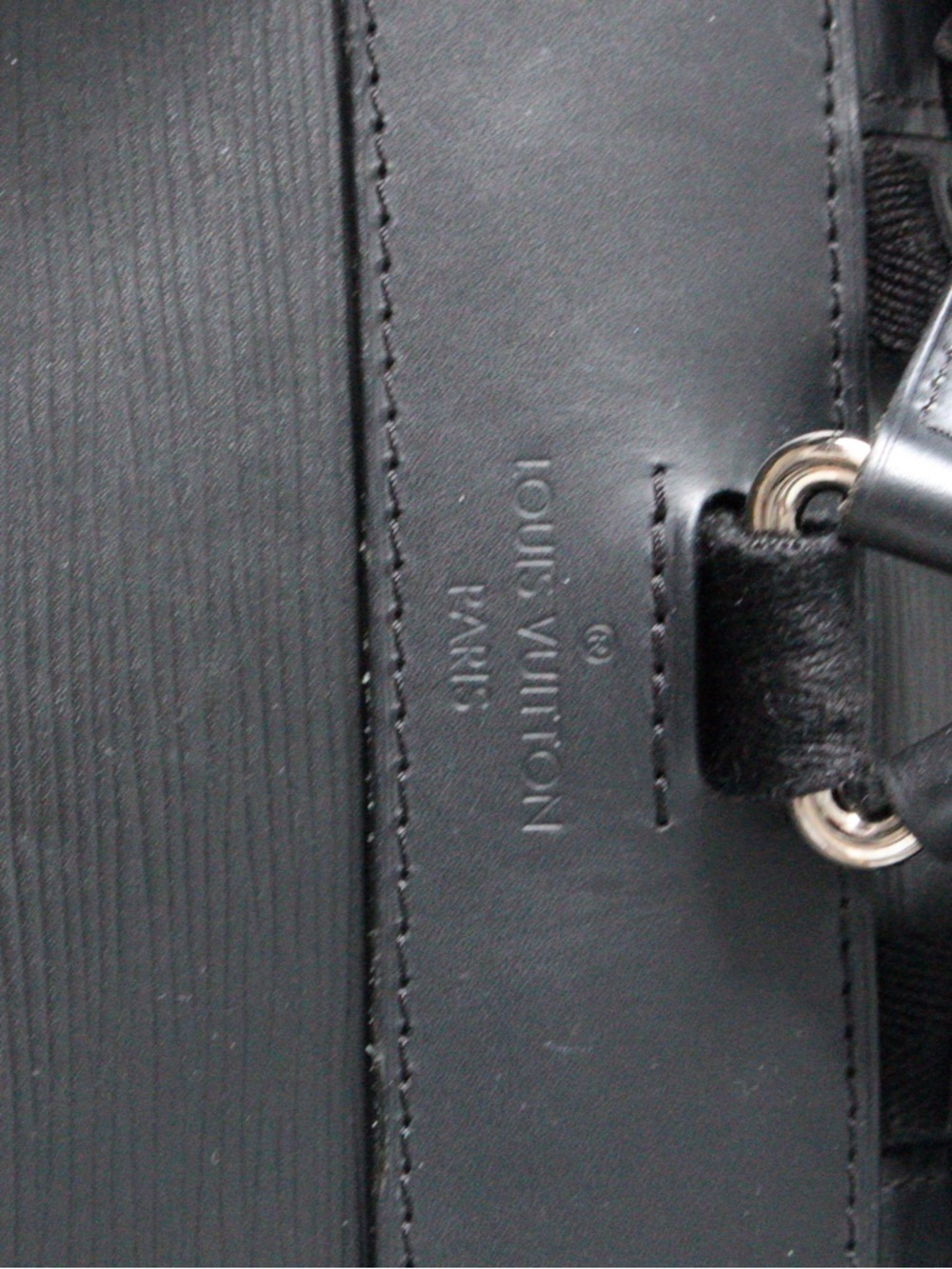 Louis Vuitton Black Leather Men's Backpack with Front Pockets - Picture 4 of 5